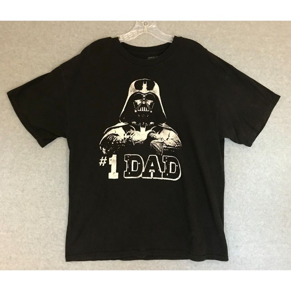 Star Wars #1 DAD Darth Vader T-Shirt Mens XL Sith Father Black Short‎ Sleeve - Picture 1 of 6